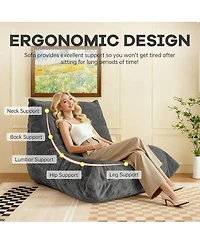 Streamdale Furniture Ergonomic Support System with Premium Chenille Fabric