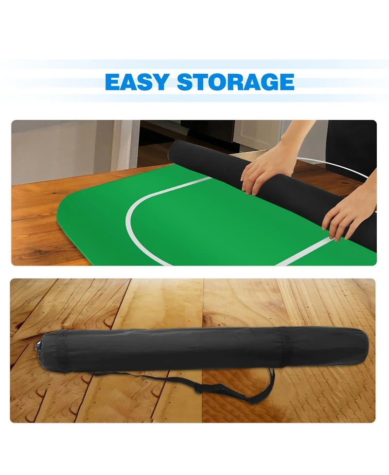 Gse Games & Sports Expert 70" x 35" Casino Card Game Tabletop Layout Mat with Carrying Bag, Non-Slip Rubber Layout Mat