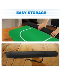 Gse Games & Sports Expert 70" x 35" Casino Card Game Tabletop Layout Mat with Carrying Bag, Non-Slip Rubber Layout Mat