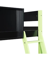 Streamdale Furniture Full Size Wood Loft Bed with Desk