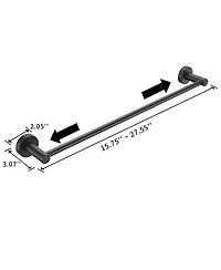 Rainsken Adjustable Bathroom Accessories Set, 3-Piece Towel Bar Set, Thicken Space Aluminum Bathroom Hardware Set