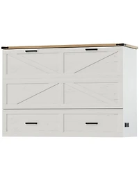 Streamdale Furniture Murphy Bed with Charging Station & Storage Drawer