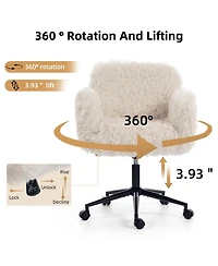 Streamdale Furniture Criss Cross Ergonomic Swivel Desk Chair with Adjustable Armrests & Wheels