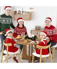 Streamdale Furniture Streamdale Farmhouse Round Dining Set: Oak Table & 4 Chairs with Pu Cushions