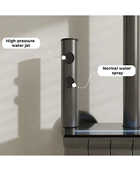 Lalahoo 3-Spray Shower Faucet 2.5 Gpm with Button Control, Led Display, and 3-Mode Hand Shower