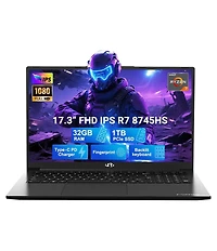 Nimo 17.3" Ips Fhd-Gaming-Laptop, Amd Ryzen 7 8745HS 32GB DDR5 Ram 1TB Ssd 4.9GHz Radeon 780M Graphics 100W Usb-c 4.0