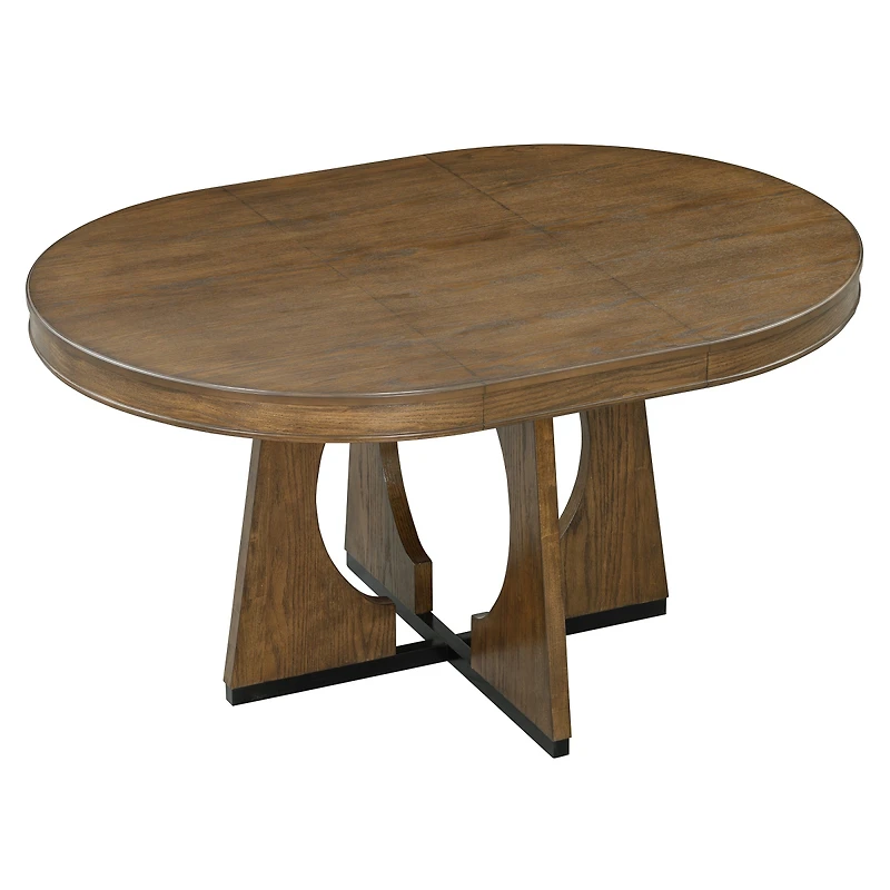 Streamdale Furniture 5-Piece Extendable Dining Set with 16" Leaf and Geometric Design