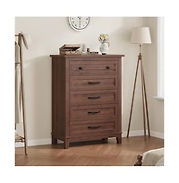 Gaomon 5 Dresser for Bedroom, 41.3 in Tall Vertical Drawer Dresser with Large