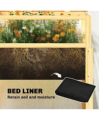 Outsunny Raised Garden Bed with Flip-Up Mini house