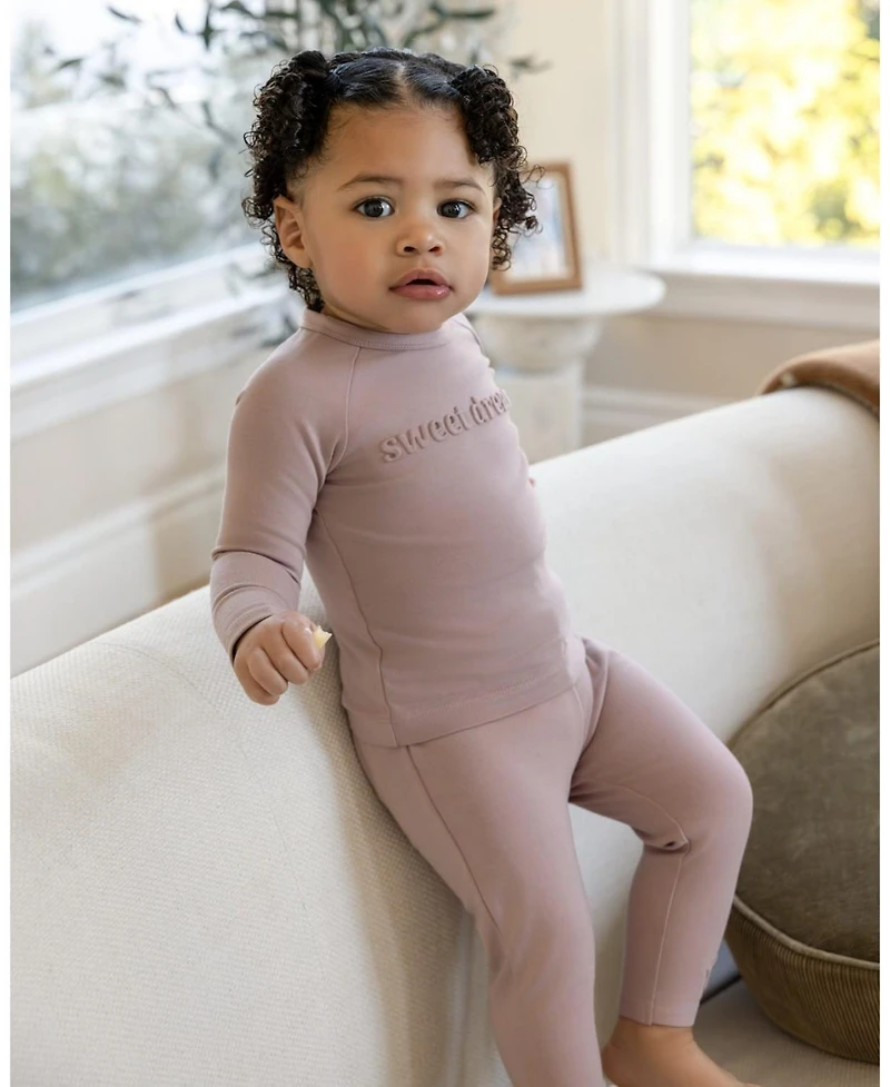 MeMoi Baby Boys 2 Piece "Sweet Dreams" Cotton-Rich Fleece 3D-Embossed Lounge Set