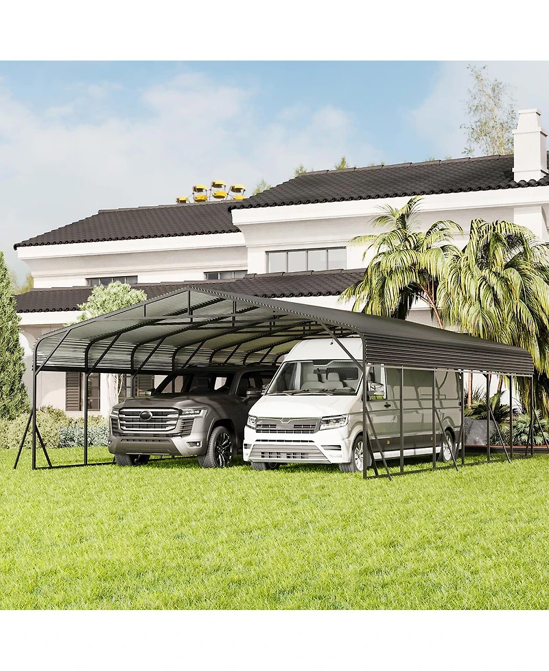 Streamdale Furniture Carport Canopy 20'X30' Heavy Duty Steel Roof, Reinforced Frame Car Tent