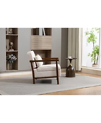 Streamdale Furniture Storage Chair, Wood Frame Mid Century Modern Accent Chair