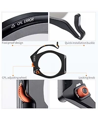 KandF Concept X Pro Square Filter Holder System with Cpl, ND1000