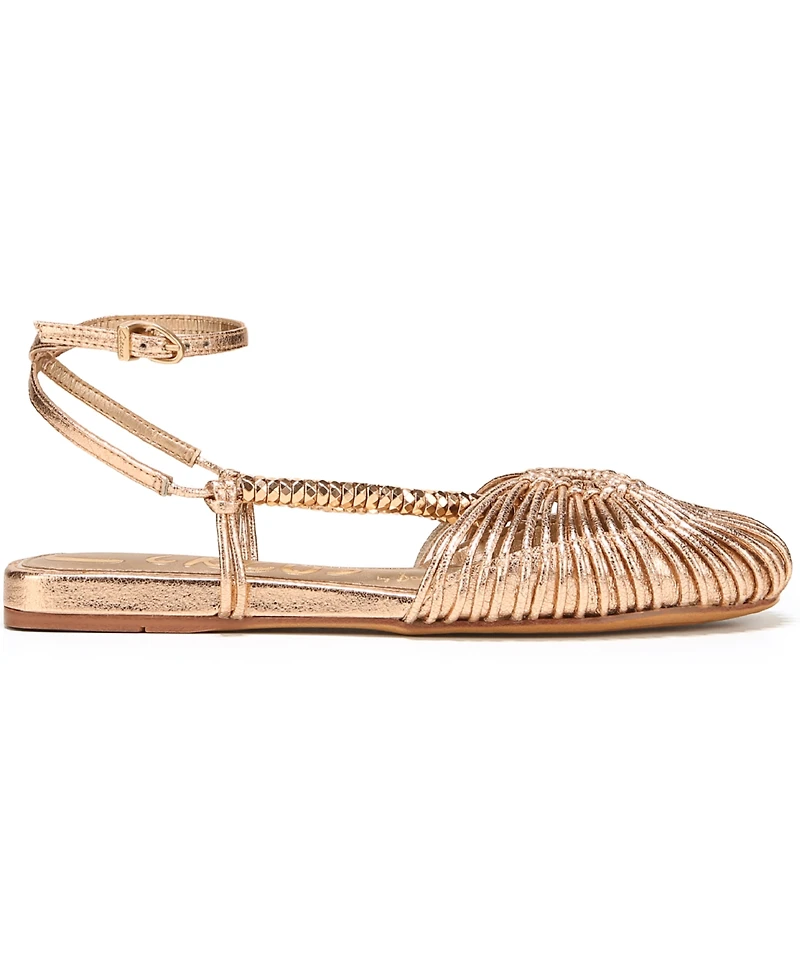 Circus Ny by Sam Edelman Women's Kassie Caged Ankle Strap Flat Sandals