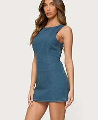 Edikted Women's Zurey Stretchy Denim Romper