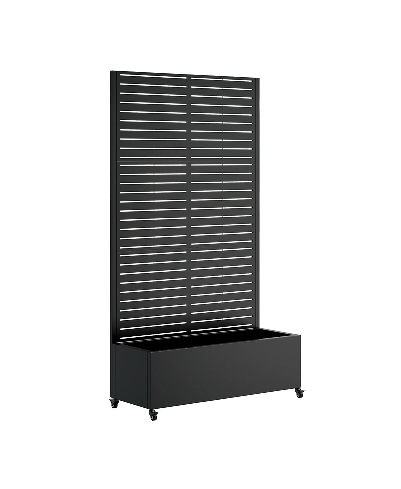 Streamdale Furniture Metal Planter Box with Trellis