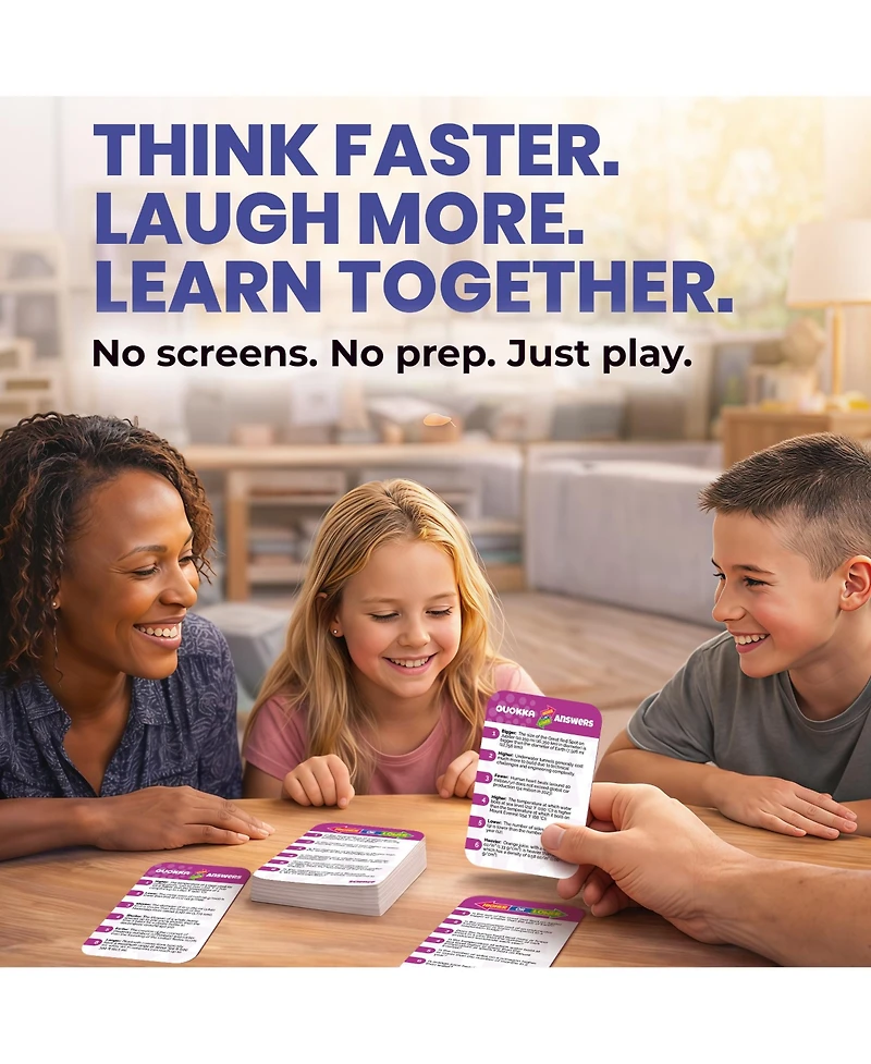 Quokka Science Higher or Lower Board Game for Kids - Family Card Game for Kids and Adults - Challenge Game for Family Night