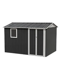 Streamdale Furniture 9.5 x 6.7 Ft Metal Garden Shed for Patio Backyard Tools House Storage