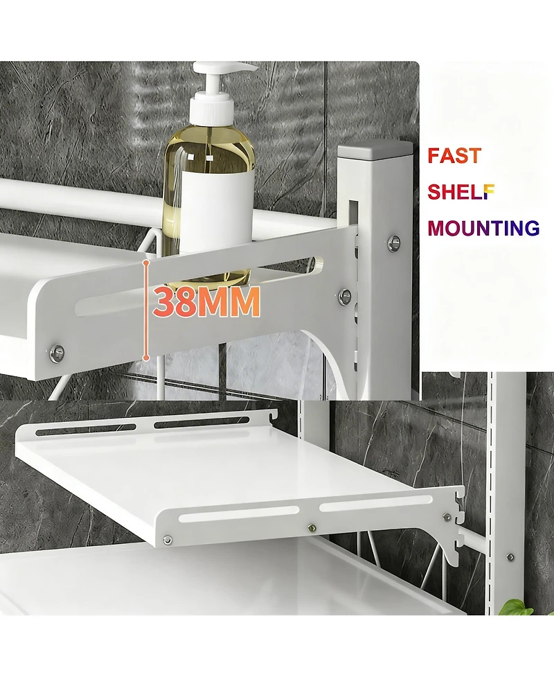 Yigii 3 Tier Metal Adjustable Over the Toilet Storage Rack – Bathroom Organizer