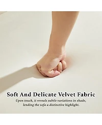 Streamdale Furniture Velvet Chesterfield Sofa with Copper Studs & Tufted Buttons