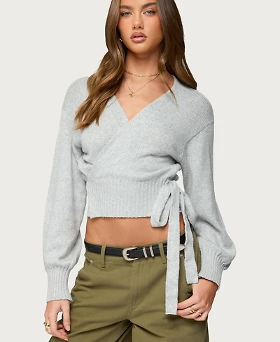 Edikted Women's Stella Wrap Knit Cardigan