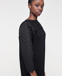 Leem Women's Quilted Embroidered Dress