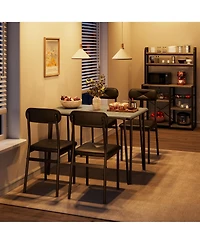 gaomon Dinner Table Set for 4,5 Piece Kitchen and Chairs,Rectangular Dining Room with 4 Upholstered Chair