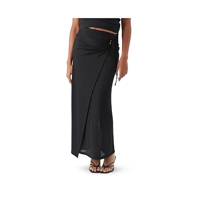 Ripe Maternity Mock Wrap Skirt Black