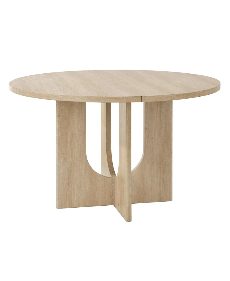 Streamdale Furniture 47.3" Round Dining Set with 4 Upholstered Chairs -