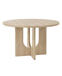 Streamdale Furniture 47.3" Round Dining Set with 4 Upholstered Chairs -