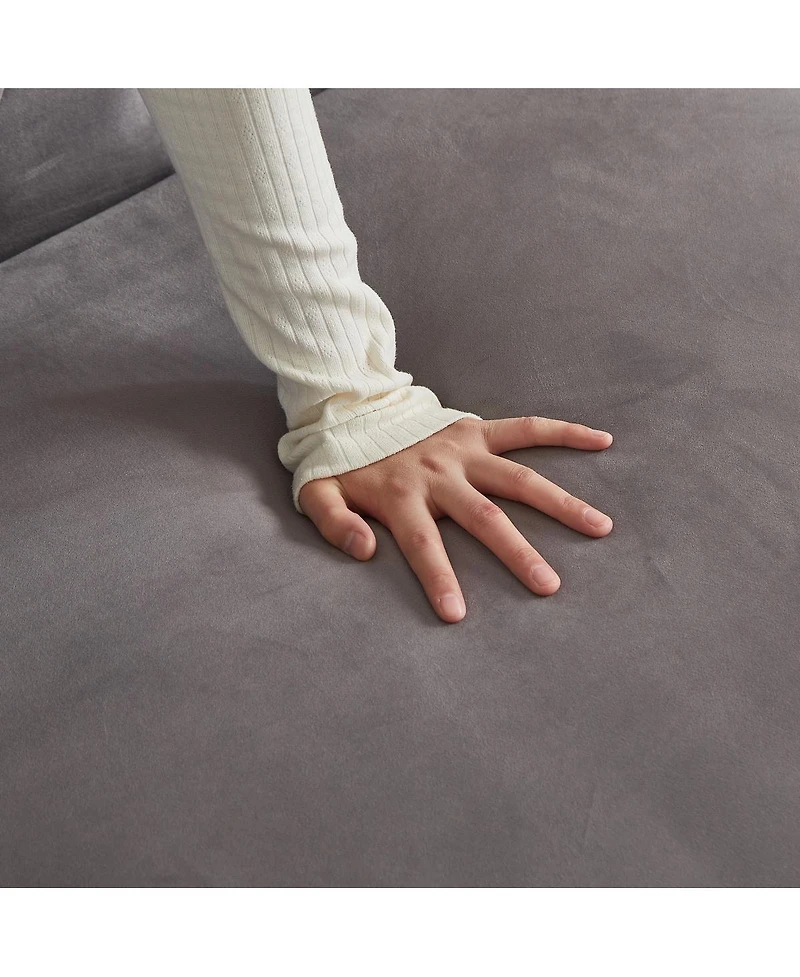 Streamdale Furniture Chesterfield 3+2 Seater Rolled Arm Velvet Sofa