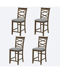 Streamdale Furniture Wooden Counter Height Chairs Set of 4 with Padded Seat