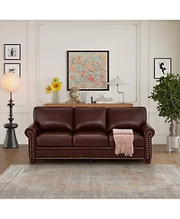 Streamdale Furniture Classic Living Room Nails Sofa Faux Leather