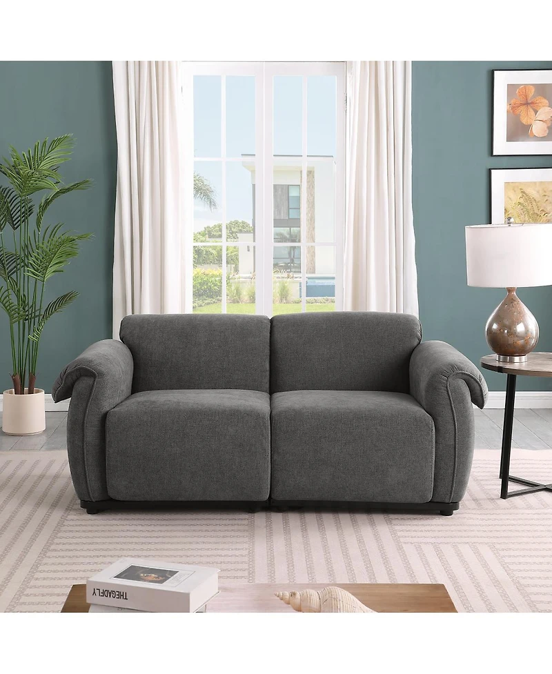 Streamdale Furniture Chenille Modular Sofa with Iron Frame (68.5" L)