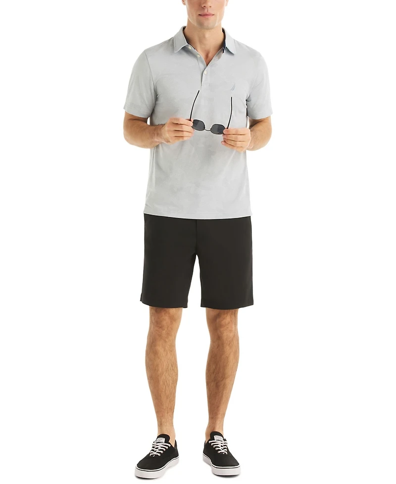 Nautica Men's Short-Sleeve Camo Jacquard Golf Polo Shirt