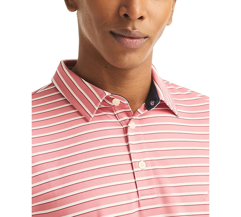 Nautica Men's Short-Sleeve Stripe Print Golf Polo Shirt