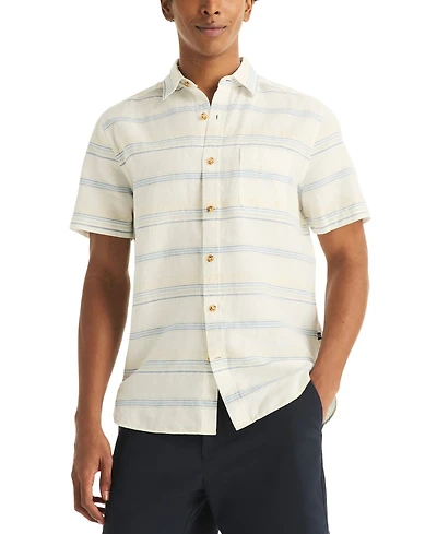Nautica Men's Short-Sleeve Horizontal Stripes Shirt
