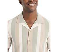 Nautica Men's Short-Sleeve Textured Stripe Polo Shirt