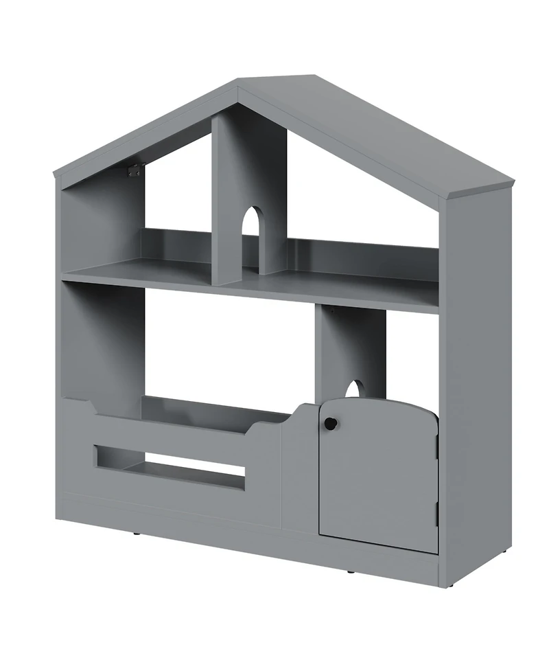 gaomon 2-Tier Kids Bookshelf and Toy Storage with Toy Storage & Motion Sensor Light