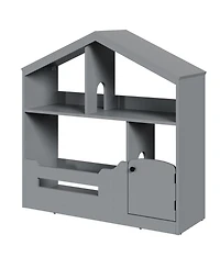 gaomon 2-Tier Kids Bookshelf and Toy Storage with Toy Storage & Motion Sensor Light