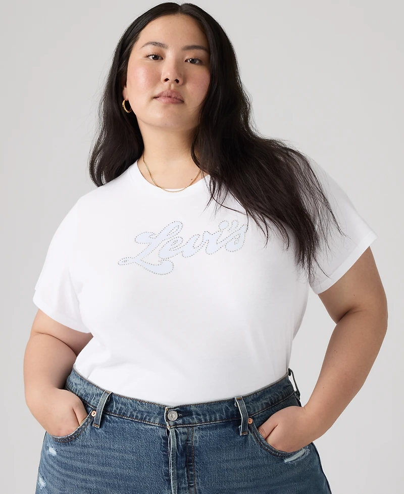 Levi's Plus Crew Neck Short-Sleeve Logo T-Shirt