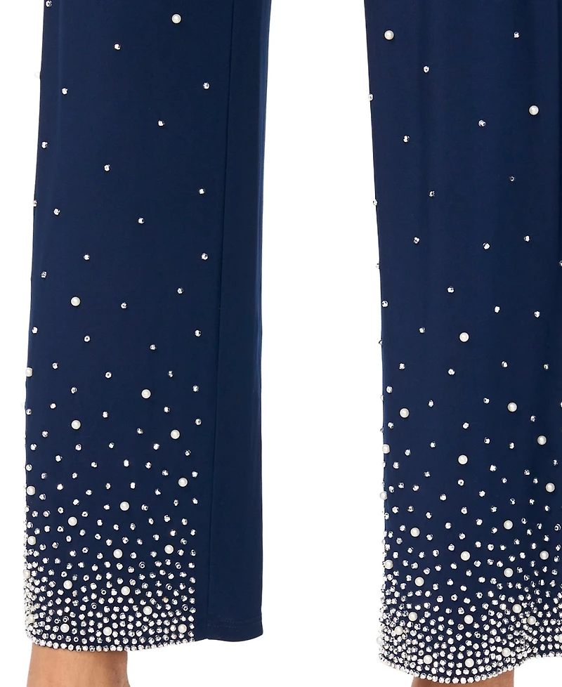 Msk Petite Wide-Leg Pants