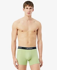 Lacoste Men's 3-Pack. Regular-Fit Logo Waistband 5" Boxer Briefs
