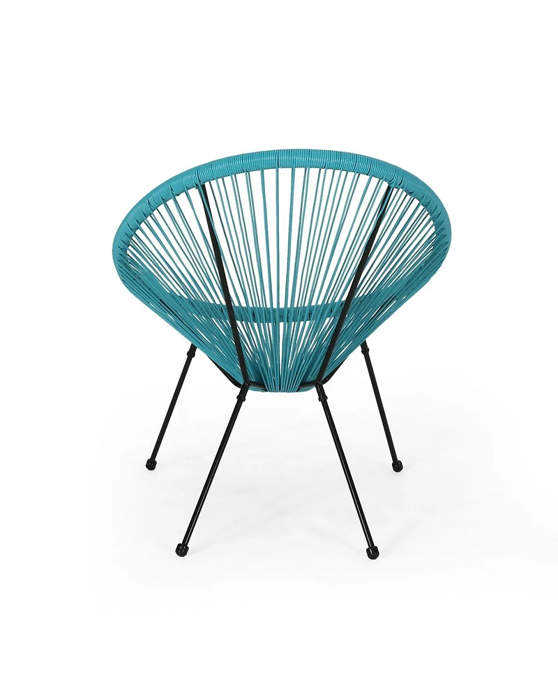 Streamdale Outdoor Faux Rattan Woven Steel Frame Chair
