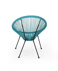 Streamdale Outdoor Faux Rattan Woven Steel Frame Chair