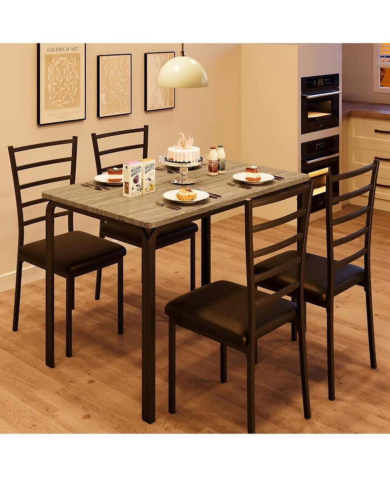 gaomon Dining Table for 2 Small Table and Chairs Set of 2 Dinette Set for 2 Square Dinner Table Set 3 Piece Kitchen and Dining Room Sets