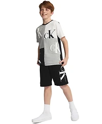 Calvin Klein Boys' 8-20 Ck Graphic Knit Pull-On Shorts