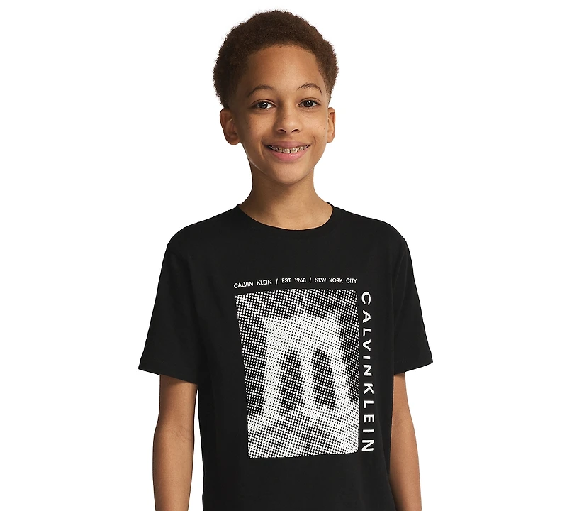 Calvin Klein Boys' 8-20 Bridge Short-Sleeve Crewneck T-Shirt