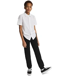 Calvin Klein Boys' 8-20 Texture Stripe Woven Short-Sleeve Shirt