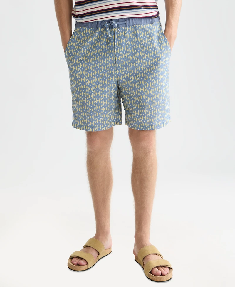 Scotch & Soda Men's Fave Printed Relaxed-Fit Bermuda Shorts